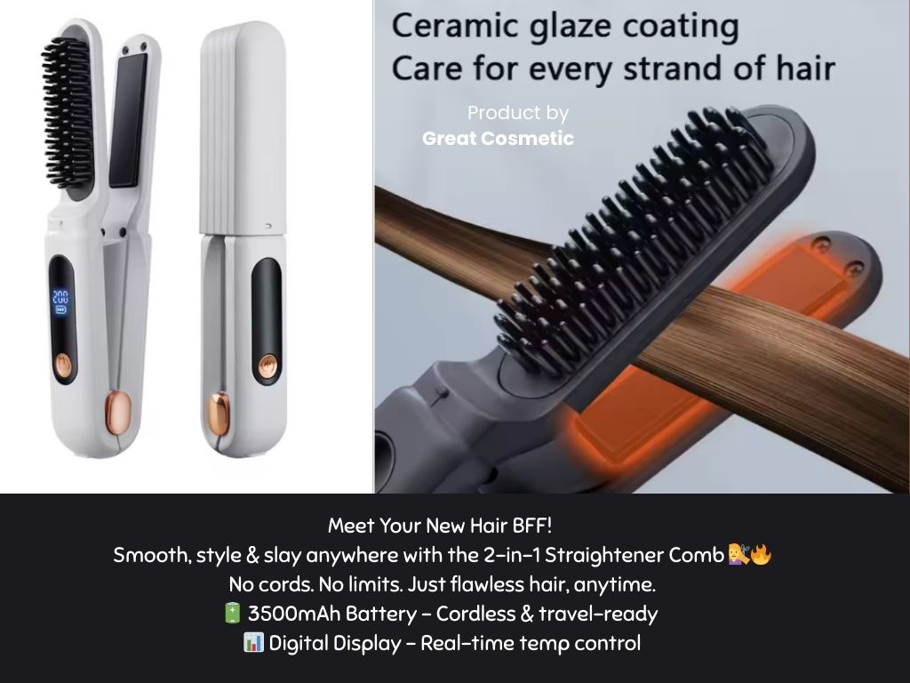 2-in-1 Straightener Hair Comb (XY-286)